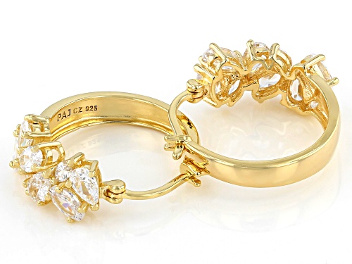 Bella Luce® 4.70ctw White Diamond Simulant Eterno™ Yellow Hoop Earrings (3.36ctw DEW)