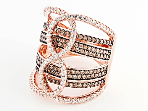 Bella Luce ® 3.18ctw Champange & White Diamond Simulant Eterno ™ Rose Ring (1.56ctw Dew) - Size 5
