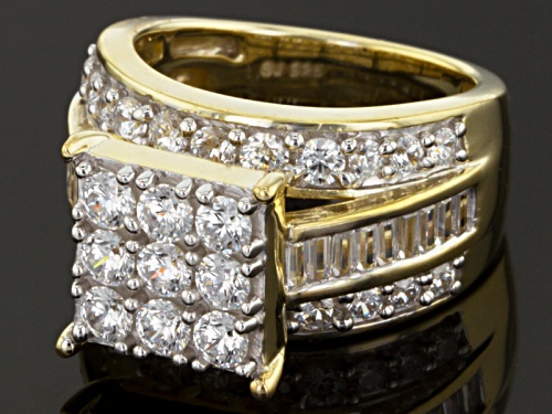 Bella Luce ® 4.79ctw Diamond Simulant Round & Baguette Eterno ™ Yellow Ring (2.94ctw Dew) - Size 12
