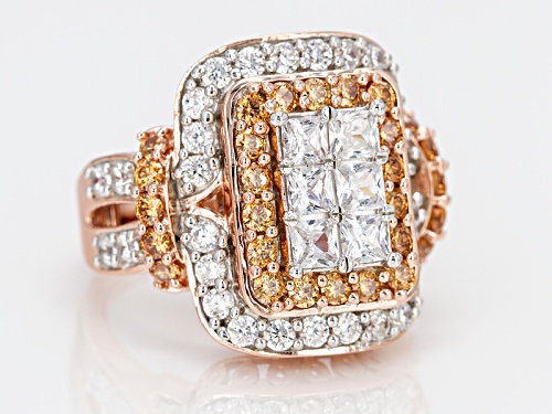 Bella Luce ® 5.50ctw White & Mocha Diamond Simulant Eterno ™ Rose Ring (2.88ctw Dew) - Size 5