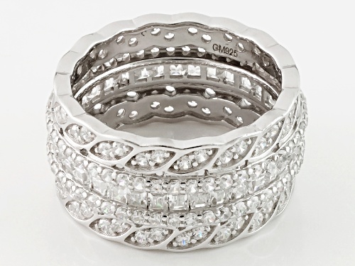 Bella Luce ® 4.65ctw Rhodium Over Sterling Silver Ring (3.10ctw Dew) - Size 5