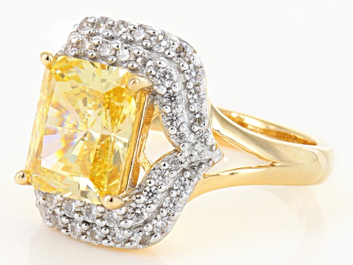 Bella Luce ® 7.38ctw Canary And White Daimond Simulants Eterno ™ Yellow Ring (4.41ctw Dew) - Size 7