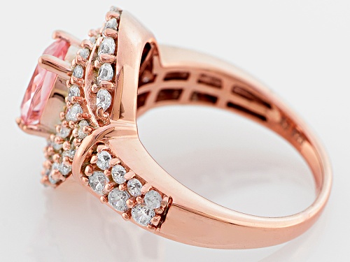 Bella Luce ® 3.66ctw Pink & White Diamond Simulant Eterno ™ Rose Ring (2.68ctw Dew) - Size 9