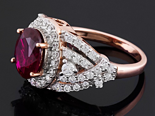 Bella Luce ® 4.95ctw Lab Created Ruby And White Diamond Simulant Eterno ™ Rose Ring - Size 7