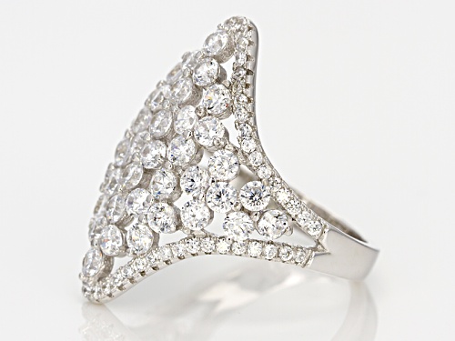 Bella Luce ® 4.99ctw Rhodium Over Sterling Silver Ring (2.96 Ctw Dew) - Size 6