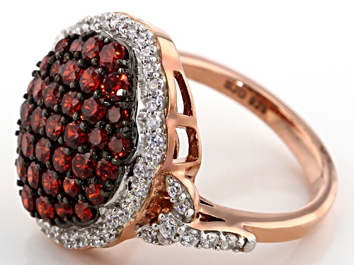 Bella Luce ® 3.74ctw Red & White Diamond Simulant Eterno ™ Rose Ring (1.47ctw Dew) - Size 5