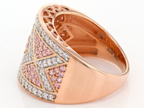Bella Luce ® 2.21ctw Pink & White Diamond Simulant Round Eterno ™ Rose Ring (.95ctw Dew) - Size 7