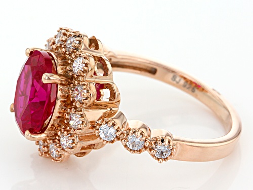 Bella Luce ® 4.59ctw Lab Created Ruby & White Diamond Simulant Eterno ™ Rose Ring - Size 10
