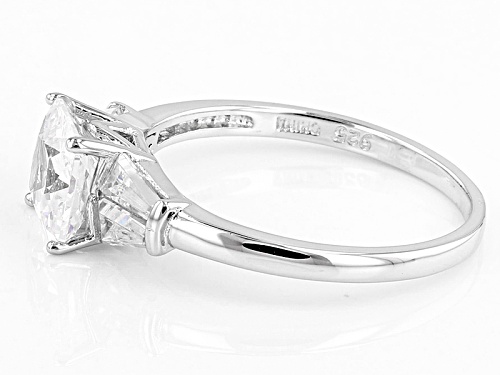 Bella Luce ® 2.98ctw Diamond Simulant Rhodium Over Sterling Silver Ring (2.15ctw Dew) - Size 9