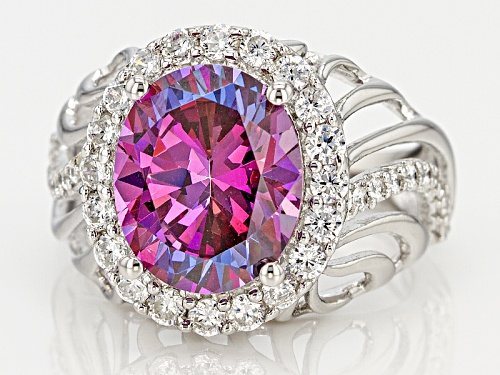 Bella Luce Luxe ™ with Fancy Purple And White Cubic Zirconia Rhodium Over Silver Ring - Size 7