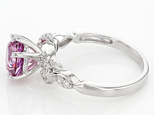 Bella Luce Luxe™with Dahlia Cut Fancy Purple Cubic Zirconia Rhodium Over Silver Ring - Size 7