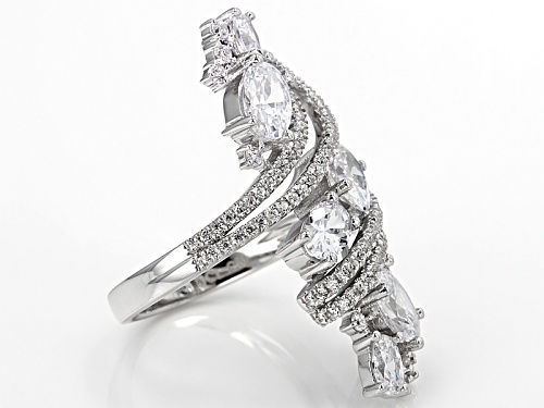 Bella Luce ® 7.99ctw Rhodium Over Sterling Silver Ring (4.76ctw Dew) - Size 5