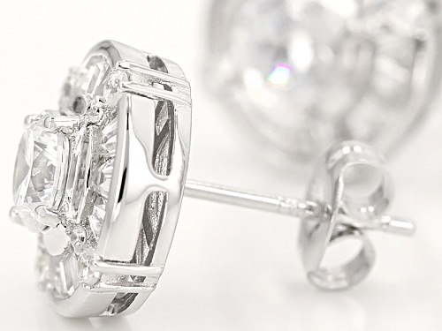 Bella Luce ® 2.88ctw Dillenium White Diamond Simulant Rhodium Over Sterling Silver Earrings