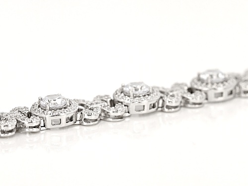 Bella Luce ® 11.79ctw Dillenium White Diamond Simulant Rhodium Over Sterling Silver Bracelet - Size 7.25