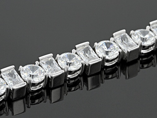 Bella Luce ® Dillenium Cut 26.89ctw Diamond Simulant Rhodium Over Silver Bracelet (16.24ctw Dew) - Size 7.25