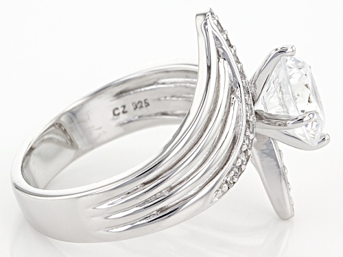 Bella Luce® Dillenium Cut 3.45ctw Diamond Simulant Rhodium Over Sterling Silver Ring (2.24ctw Dew) - Size 8