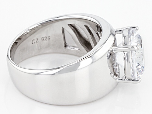 Bella Luce® Dillenium Cut 6.03ctw Diamond Simulant Rhodium Over Sterling Silver Ring (3.87ctw Dew) - Size 8