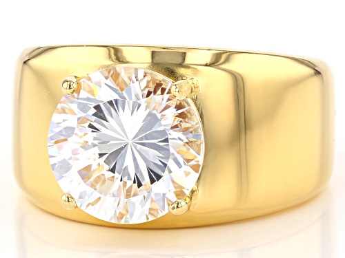 Bella Luce® Dillenium Cut 6.03ctw Diamond Simulant Eterno™ 18K Gold Over Silver Ring (3.87ctw Dew) - Size 7