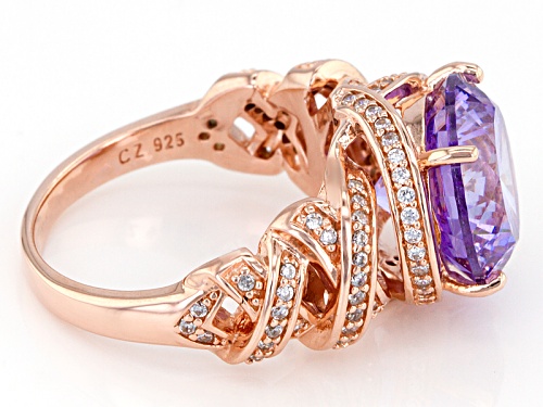 Bella Luce ® Dillenium Cut 11.10ctw Lavender & White Diamond Simulants Eterno ™ Rose Ring - Size 10