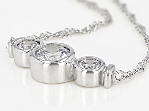 Bella Luce ® 2.26ctw Dillenium Platinum Over Sterling Silver Necklace (1.34ctw DEW) - Size 18