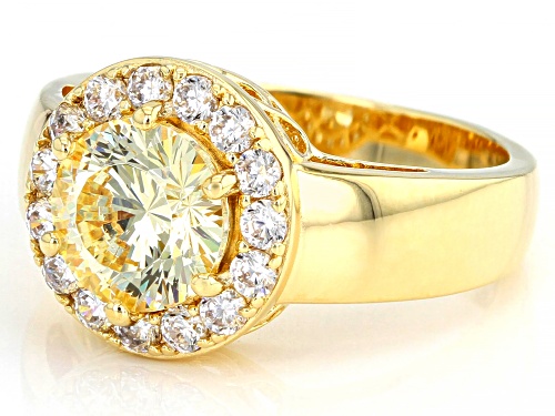 Bella Luce ® Dillenium 4.04ctw Canary And White Diamond Simulants Eterno™ Yellow Ring (2.49ctw DEW) - Size 9