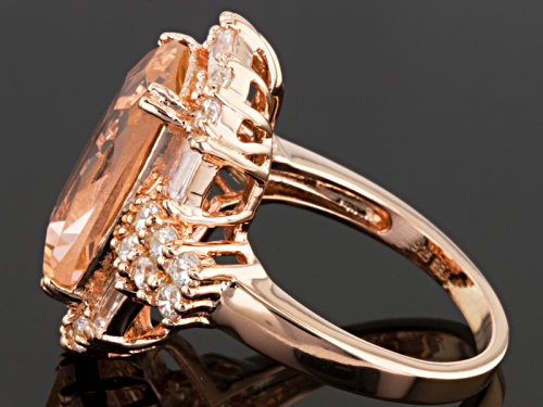 Bella Luce ® Esotica ™ 9.56ctw Morganite & Diamond Simulants Eterno ™ Rose Ring - Size 11