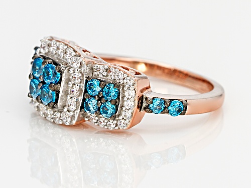 Bella Luce ® Esotica ™ 1.93ctw Neon Apatite & White Diamond Simulants Eterno ™ Rose Ring - Size 8