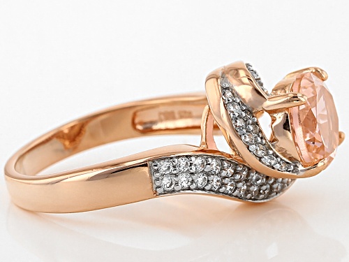 Bella Luce ® Esotica ™ 2.25ctw Morganite & Diamond Simulants Eterno ™ Rose Ring - Size 12