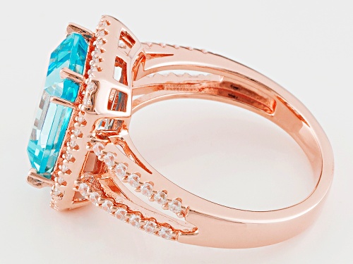 Bella Luce ® Esotica ™ 7.95ctw Neon Apatite & White Diamond Simulants Eterno ™ Rose Ring - Size 8