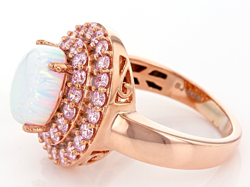 Bella Luce ® Esotica ™ 4.17ctw Lab Created Opal & Diamond Simulant Eterno ™ Rose Ring - Size 7