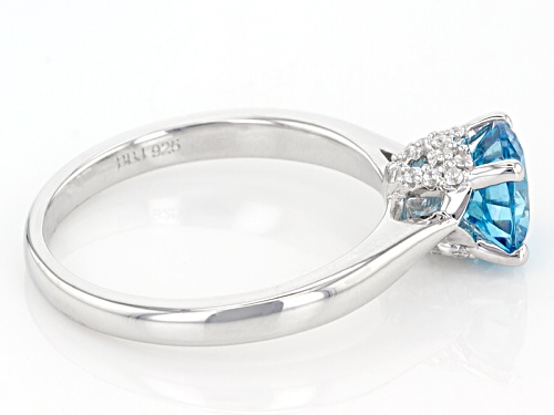 Bella Luce® Esotica ™ 1.64ctw Neon Apatite & White Diamond Simulants Rhodium Over Sterling Ring - Size 12