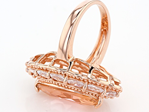 Bella Luce ® Esotica ™ 7.63ctw Morganite And White Diamond Simulants Eterno ™ Rose Ring - Size 8