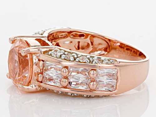 Bella Luce ® Esotica ™ 7.69ctw Morganite & White Diamond Simulants Eterno ™ Rose Ring - Size 12