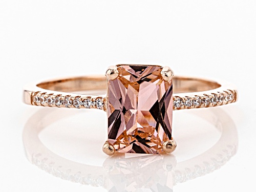 Bella Luce ® Esotica ™ 1.36ctw Morganite And White Diamond Simulants Eterno ™ Rose Ring - Size 10