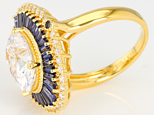 Bella Luce ® 10.96CTW Esotica ™ Tanzanite & White Diamond Simulants Eterno ™ Yellow Ring - Size 7