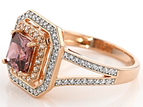 Bella Luce ®  3.04CTW Esotica™ Blush Zircon, Champagne, & White Diamond Simulants Eterno ™ Rose Ring - Size 12