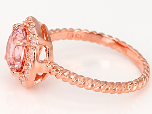 Bella Luce ® 2.38CTW Esotica ™ Morganite & White Diamond Simulants Eterno ™ Rose Ring - Size 10