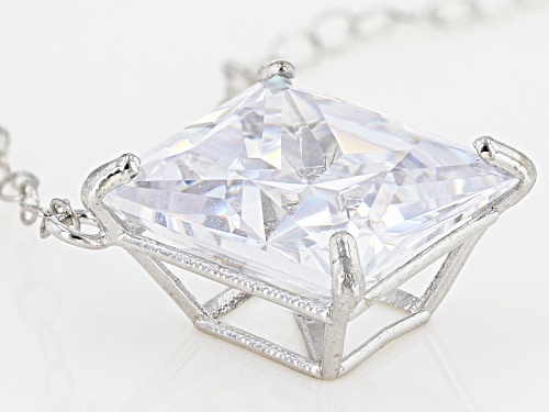 Bella Luce ® 5.00ctw White Diamond Simulant 10k White Gold Necklace (3.00ctw Dew) - Size 18