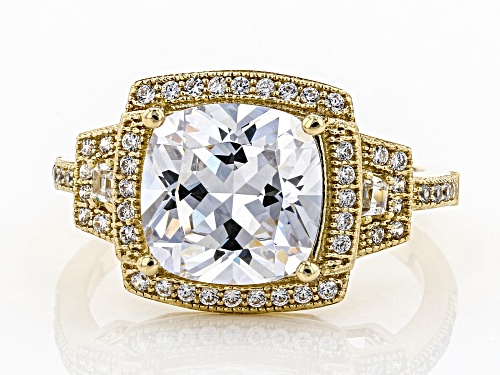 Bella Luce ® 5.91CTW White Diamond Simulant 10K Yellow Gold Ring (3.05CTW DEW) - Size 7