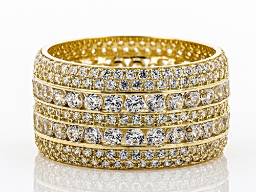 Bella Luce ® 5.64CTW White Diamond Simulant 10K Yellow Gold Ring (2.94CTW DEW) - Size 7