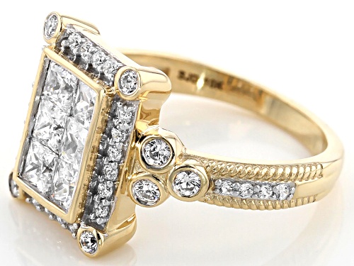 Bella Luce ® 2.24ctw White Diamond Simulant 10k Yellow Gold Ring (1.51ctw DEW) - Size 7