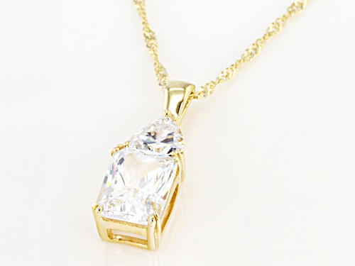 Bella Luce ® 3.55ctw 10k Yellow Gold Pendant With 18