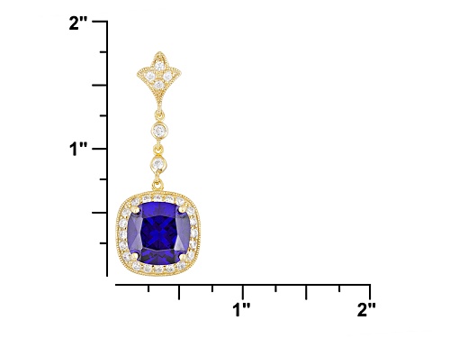 Bella Luce® Esotica™ 22.50ctw Tanzanite Color 18k Yg Over Sterling Pendant With 18