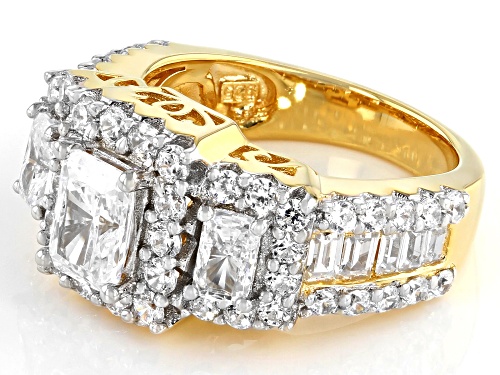 Bella Luce ® 5.73ctw Emerald Cut, Round & Baguette Eterno ™ Yellow Ring - Size 5