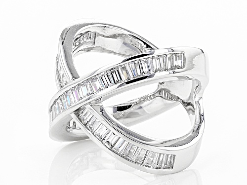 Bella Luce ® 3.13ctw Rhodium Over Sterling Silver Ring (1.91ctw Dew) - Size 5