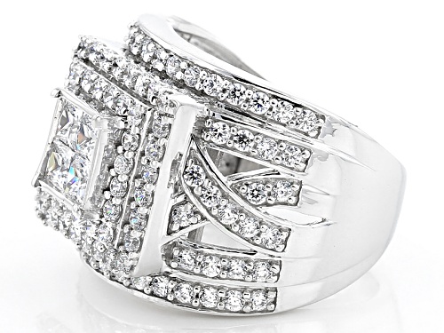 Bella Luce ® 4.05ctw White  Diamond Simulant Rhodium Over Sterling Silver Ring (2.40ctw Dew) - Size 11
