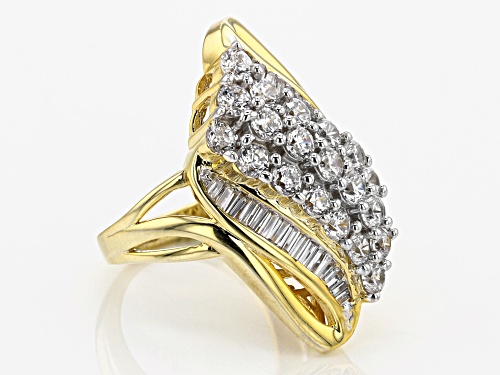 Bella Luce ® 5.31ctw White Diamond Simulant Eterno ™ Yellow Ring (3.46ctw Dew) - Size 5