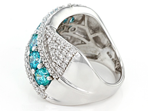 Bella Luce ® 4.43ctw Rhodium Over Sterling Silver Ring With Mint Swarovski ® Zirconia - Size 7
