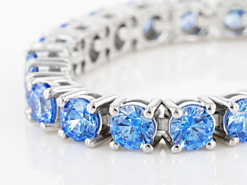 Bella Luce Luxe (TM) Featuring Arctic Blue Zirconia From Swarovski ® Rhodium Over Silver Bracelet - Size 7.5