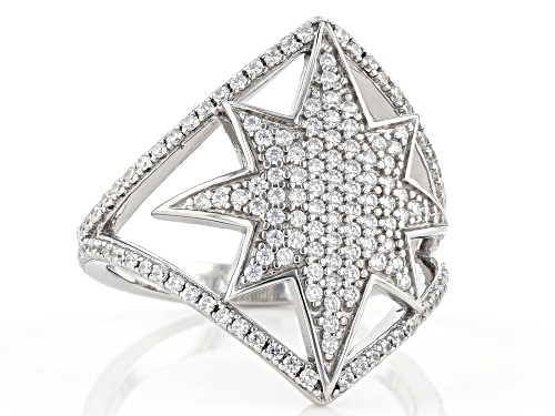 Bella Luce ® Rhodium Over Sterling Silver Star Ring - Size 7